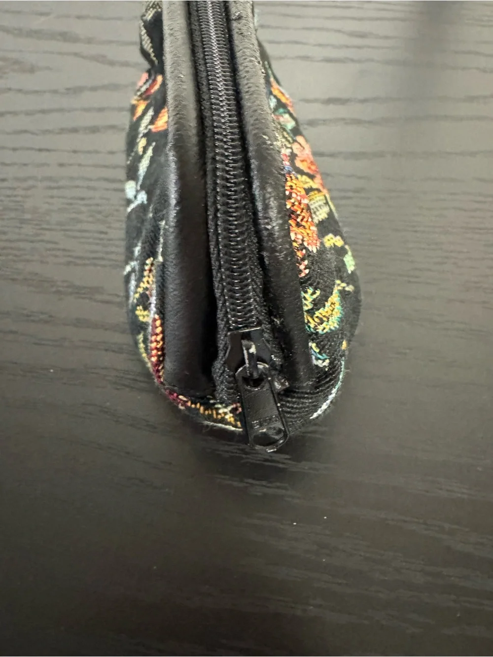 VTG Accessory Works Floral Tapestry Cosmetic Pouch Makeup Bag 90s